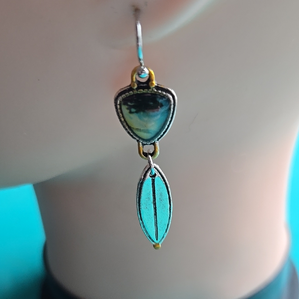 Elegant Silver and Blue Dangle Earrings